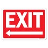Signmission ANSI Caution Sign, Exit W/ Left Arrow, 10in X 7in Decal, 7" x 10", Landscape, Exit with Left Arrow OS-CS-D-710-L-19752
